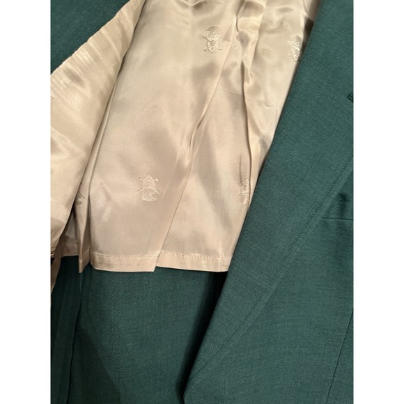 Vintage Jack Nicholson Hart Schaffner Marx Men's Green Blazer Sz-44 preppy Rare - Picture 7 of 12